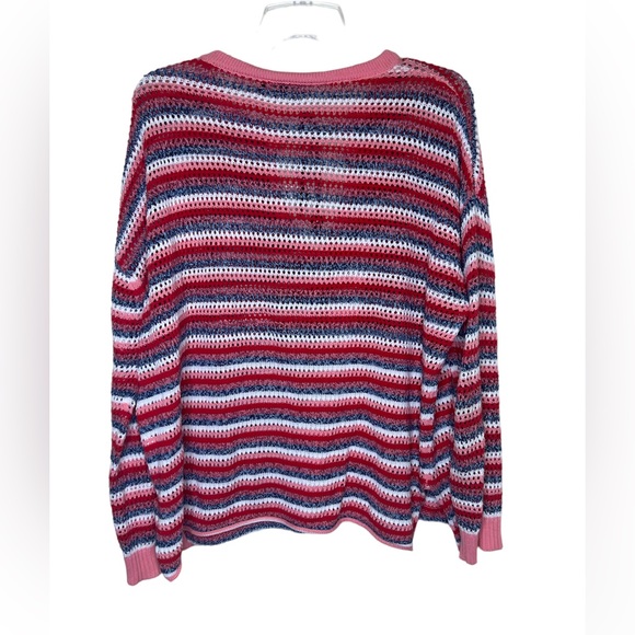 ZAKET & PLOVER The Neck Top Knit Sweater Stripe Size Medium - Picture 4 of 7